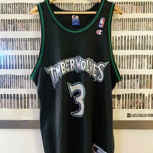 Champion - Minnesota TImberwolves Stephon Marbury vintage jersey (1998) 48 BLACK
